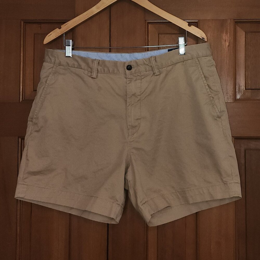 POLO Ralph Lauren 6" Classic Cotton Twill Khaki Short Sz 35
